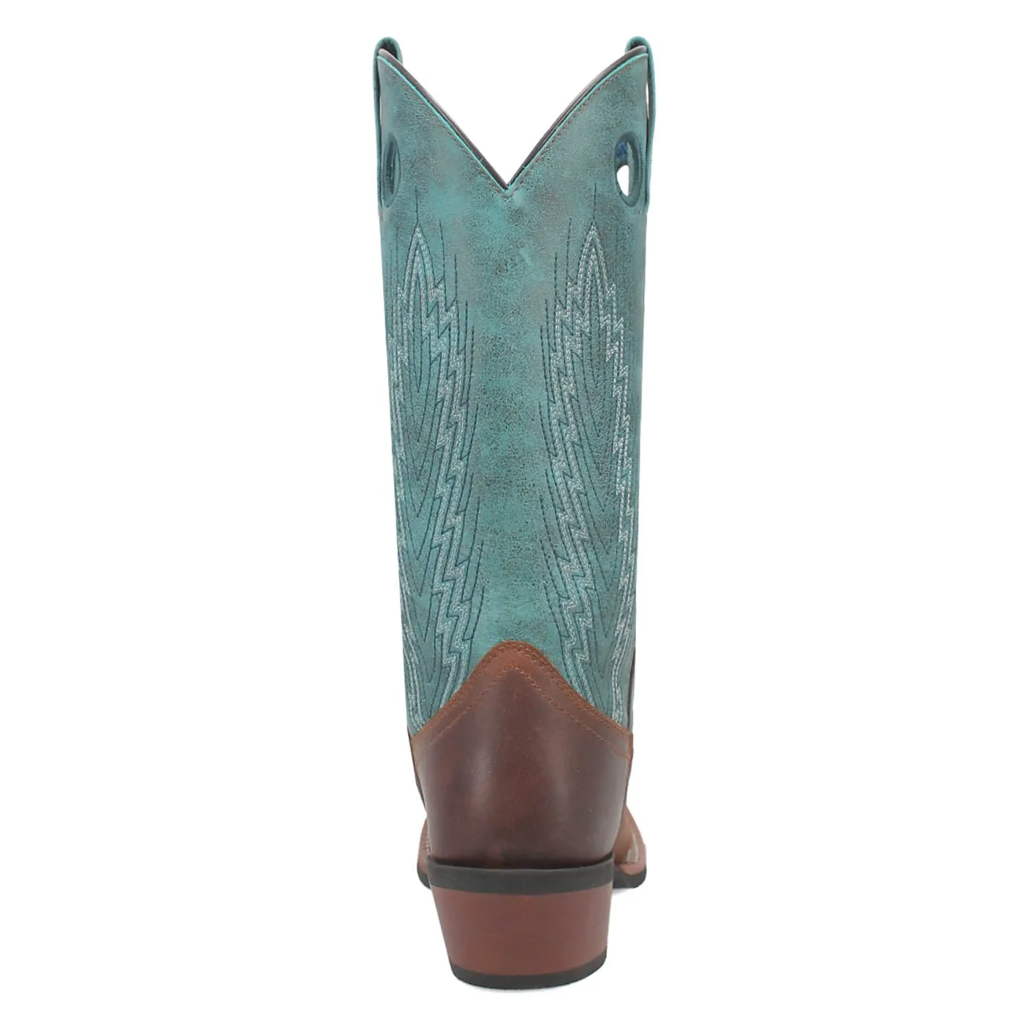 Laredo Womens Sable Brown/Turquoise Leather Cowboy Boots