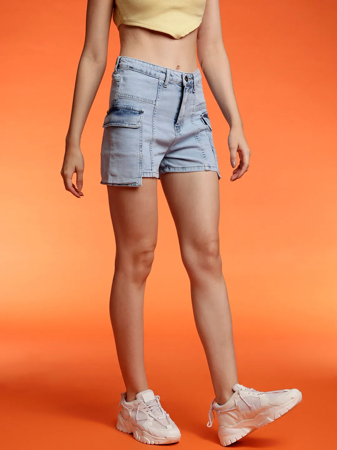 Light Blue Denim Shorts