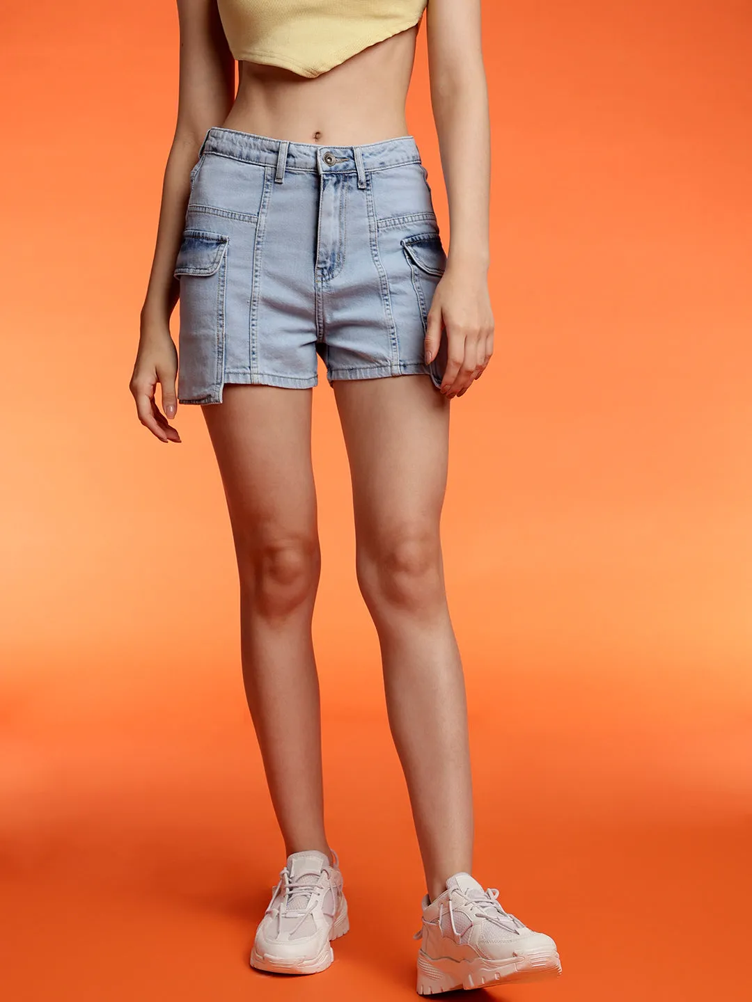 Light Blue Denim Shorts