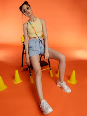 Light Blue Denim Shorts