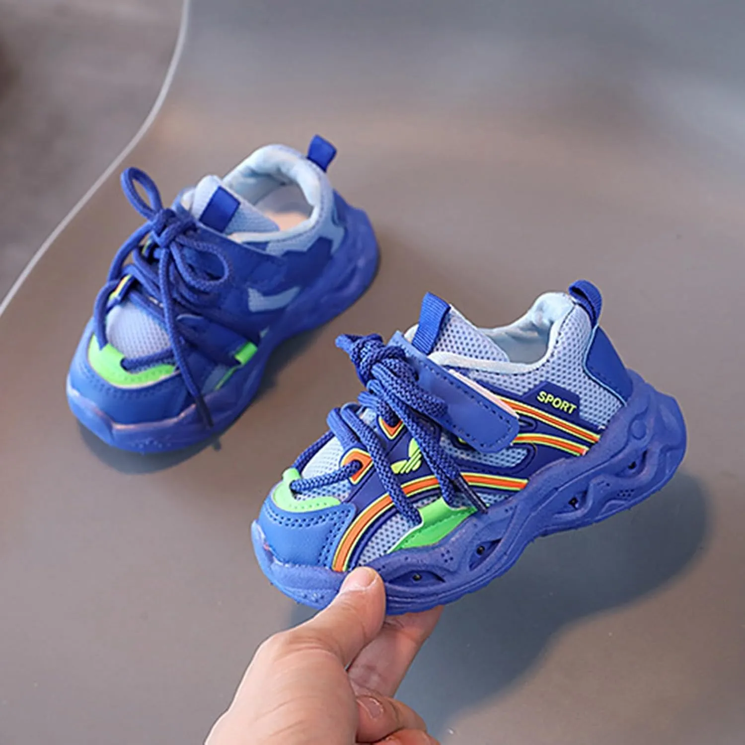 Light Up Toddler Boys Girls Shoes Flashing Lightweight Tennis Walking Sneakers Breathable Sport Shoes for Kids