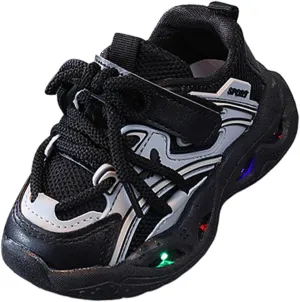 Light Up Toddler Boys Girls Shoes Flashing Lightweight Tennis Walking Sneakers Breathable Sport Shoes for Kids