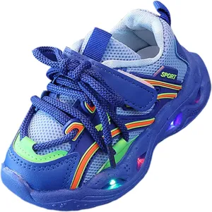 Light Up Toddler Boys Girls Shoes Flashing Lightweight Tennis Walking Sneakers Breathable Sport Shoes for Kids