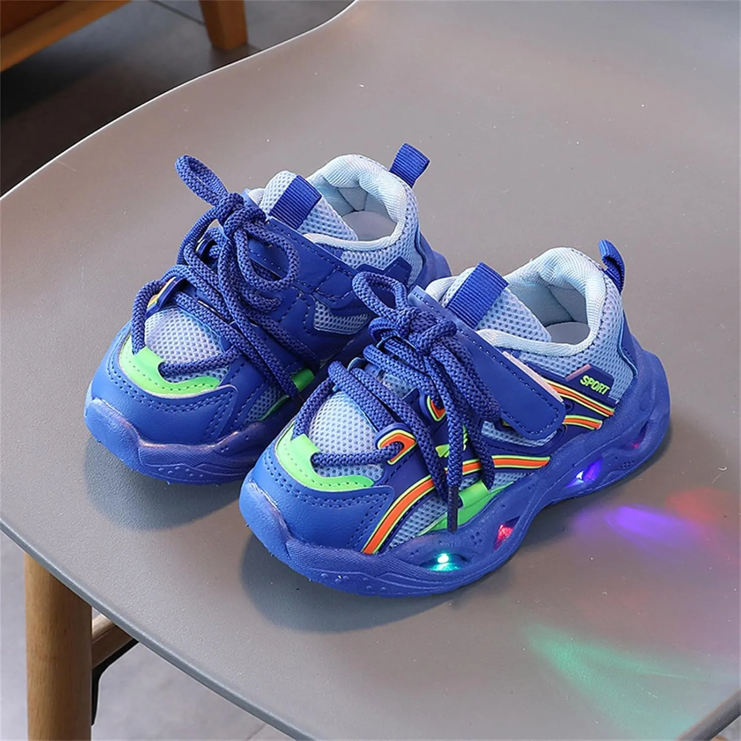 Light Up Toddler Boys Girls Shoes Flashing Lightweight Tennis Walking Sneakers Breathable Sport Shoes for Kids