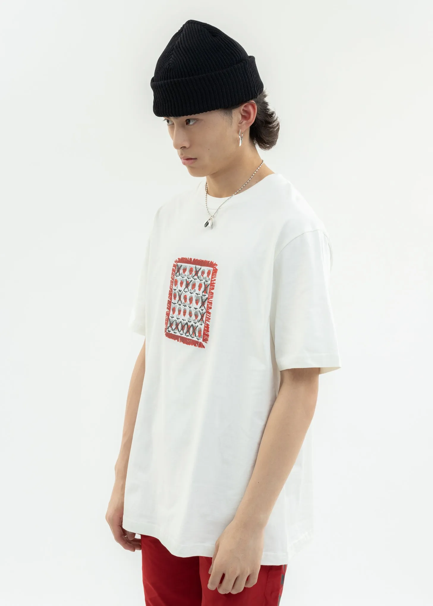 Lily White T-Shirt With Multi Faces