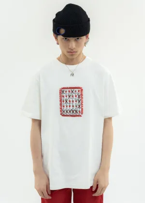 Lily White T-Shirt With Multi Faces