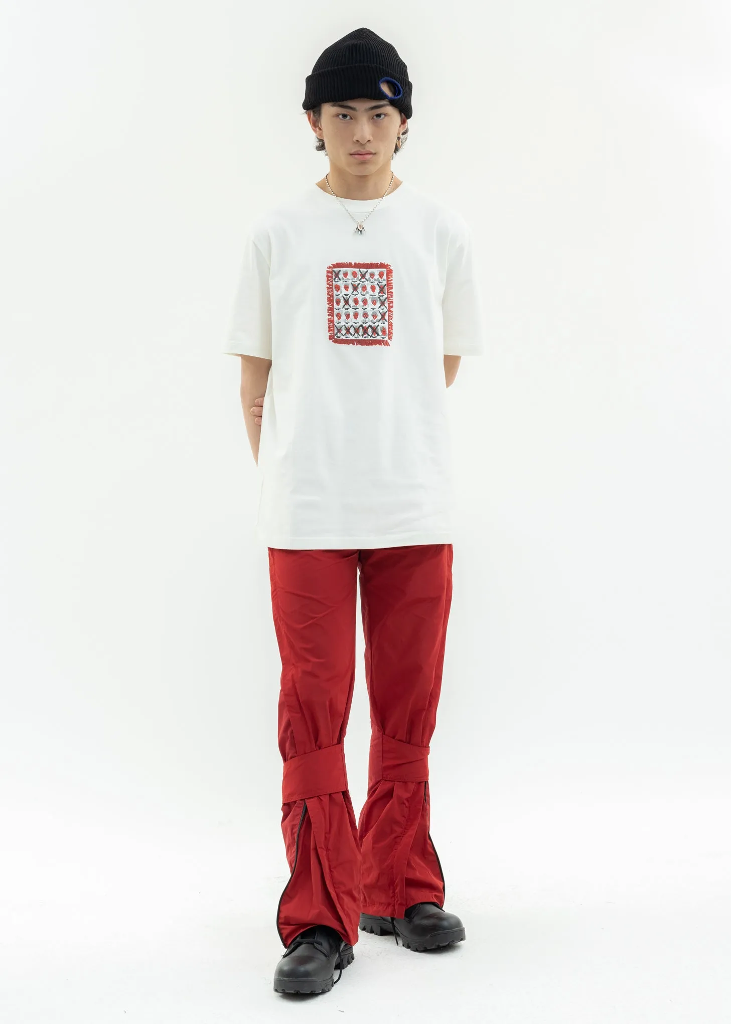 Lily White T-Shirt With Multi Faces
