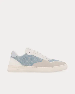 LV Stadium White / Light Blue Low Top Sneakers