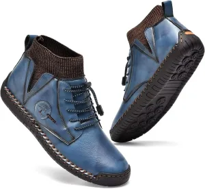 Men's Leather Loafers Fashion Casual Slip On Penny Beck Driving Loafer Shoes Ankle Chukka Boots For MenIncludes Extra Insole