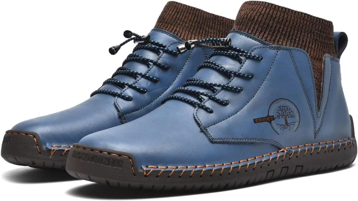 Men's Leather Loafers Fashion Casual Slip On Penny Beck Driving Loafer Shoes Ankle Chukka Boots For MenIncludes Extra Insole