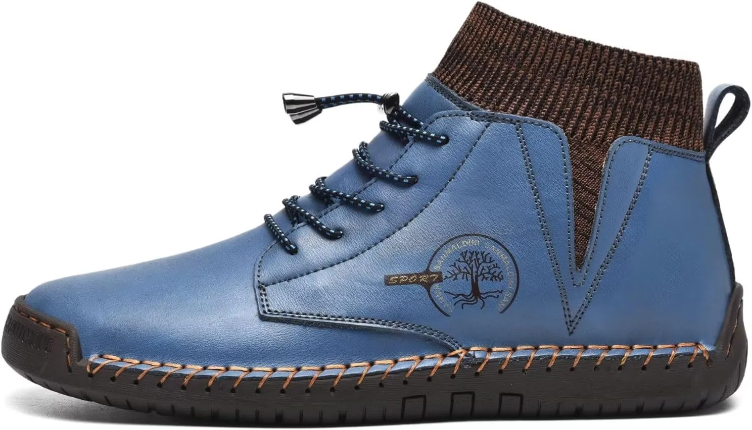 Men's Leather Loafers Fashion Casual Slip On Penny Beck Driving Loafer Shoes Ankle Chukka Boots For MenIncludes Extra Insole