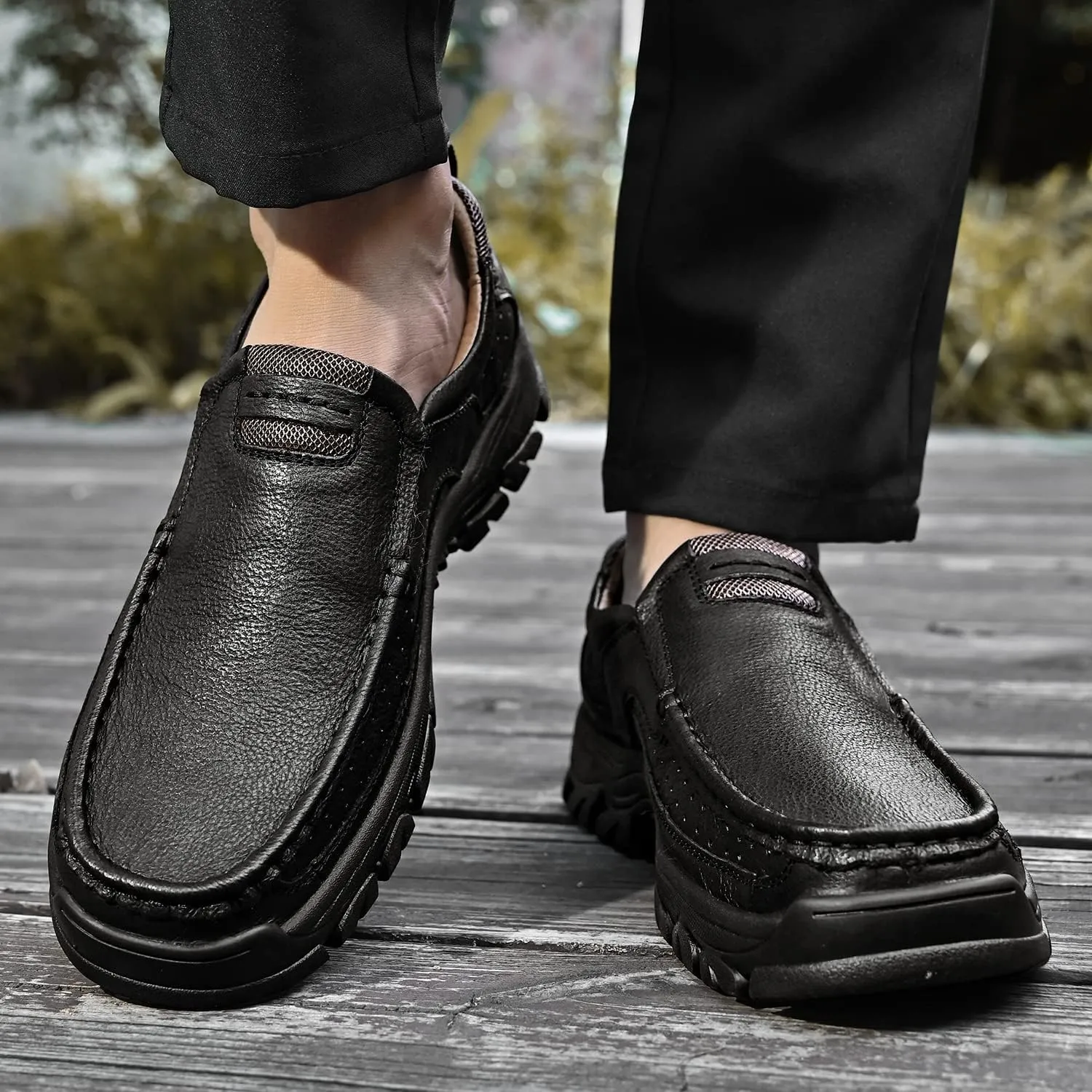 Mens Loafers Slip On Loafer Leather Casual Walking Shoes Comfortable for Work Office Dress Outdoor