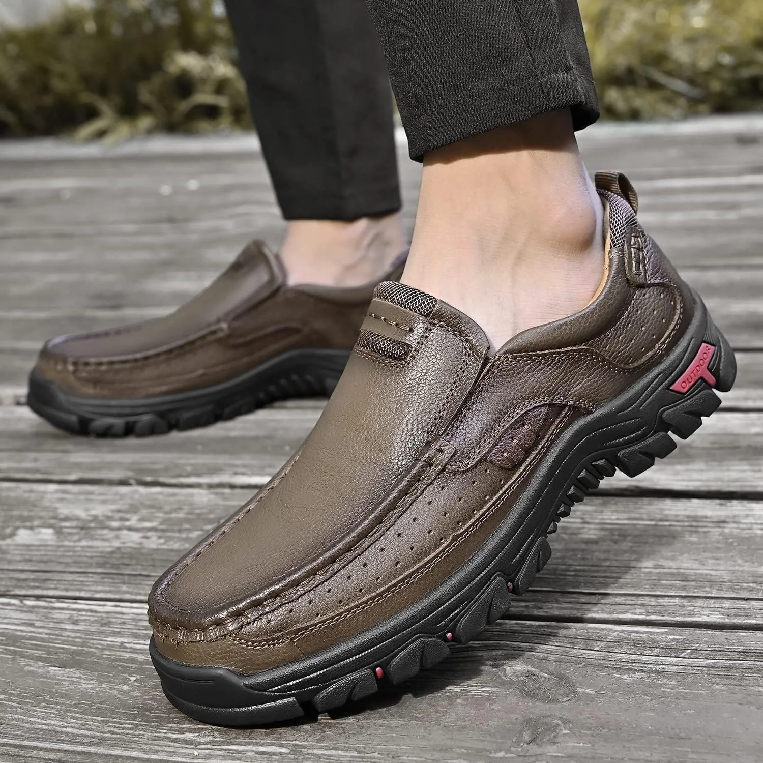 Mens Loafers Slip On Loafer Leather Casual Walking Shoes Comfortable for Work Office Dress Outdoor
