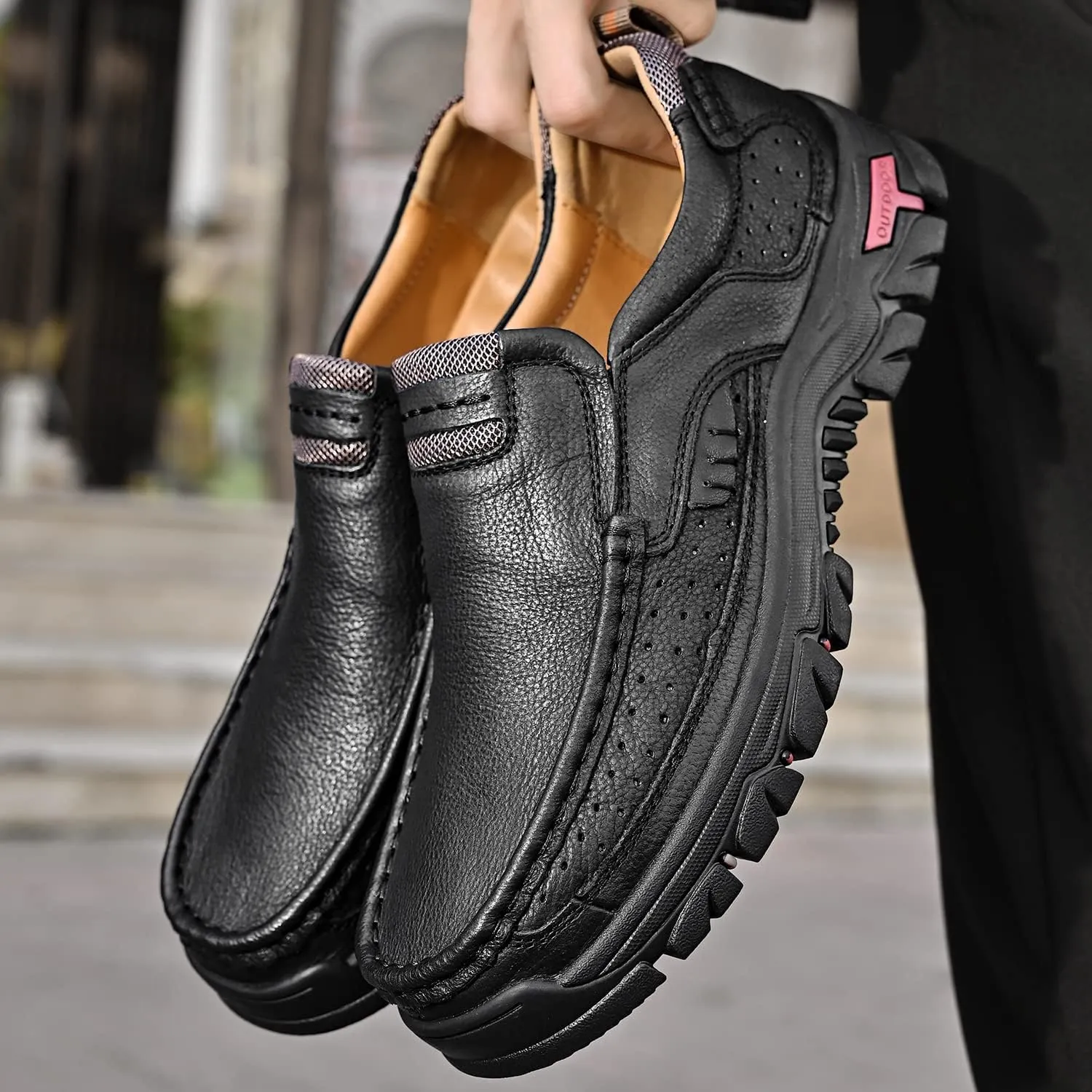 Mens Loafers Slip On Loafer Leather Casual Walking Shoes Comfortable for Work Office Dress Outdoor