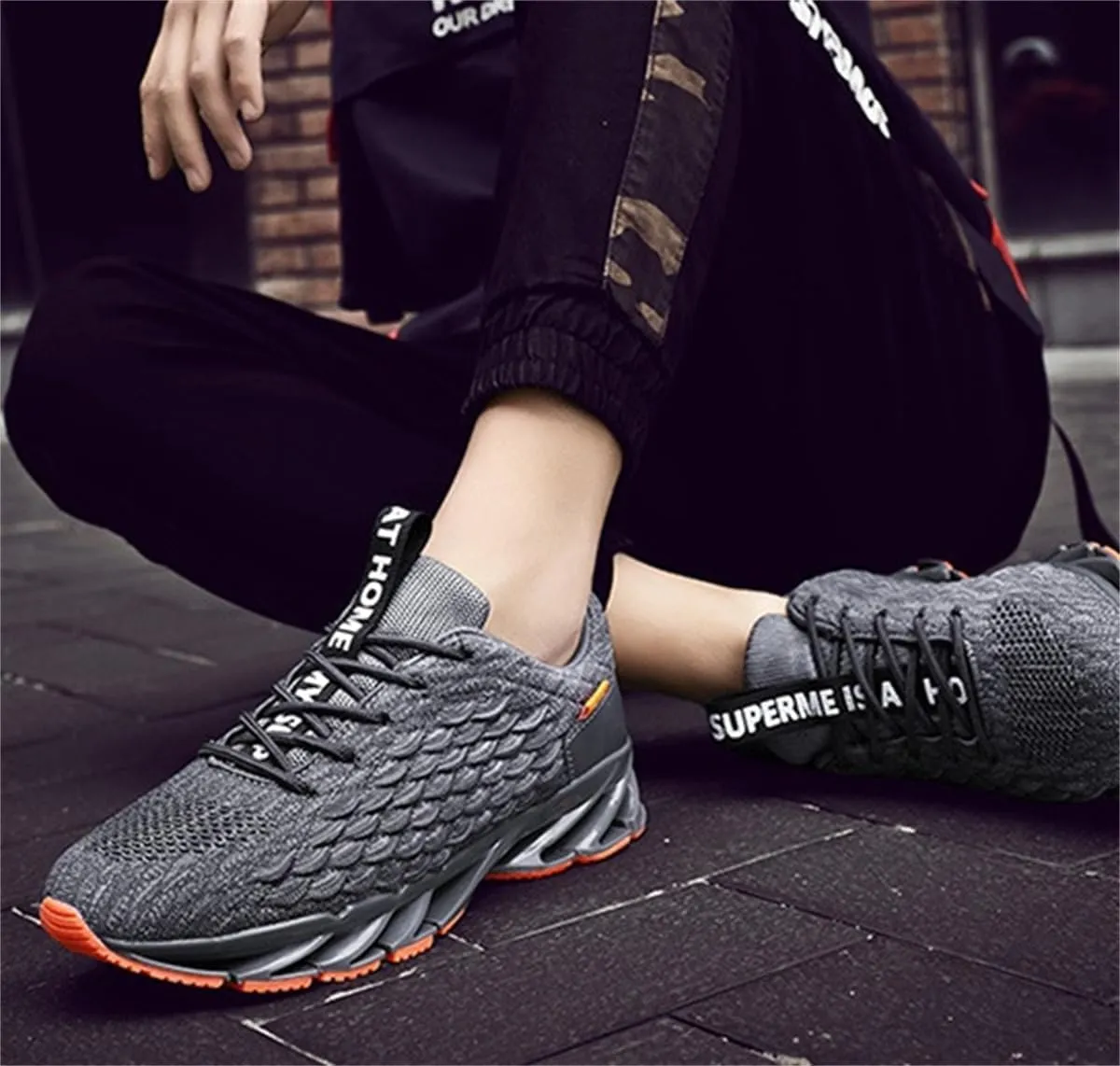 Men's Running Shoe, Breathable Mesh Walking Sneakers, 2024 Fashion Casual Non-Slip Cushioning Sport Athletic Gym Workout Shoes