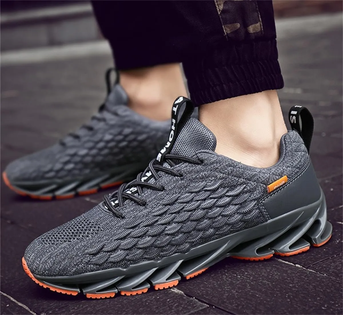 Men's Running Shoe, Breathable Mesh Walking Sneakers, 2024 Fashion Casual Non-Slip Cushioning Sport Athletic Gym Workout Shoes