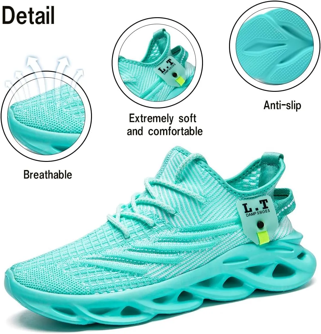 Mens Running Shoes, Fashion Thin Light Breathable Mesh Walking Tennis Shoes, Comfortable Cushioning Sneakers, Non Slip Gym Workout Jogging Cross Training Athletic