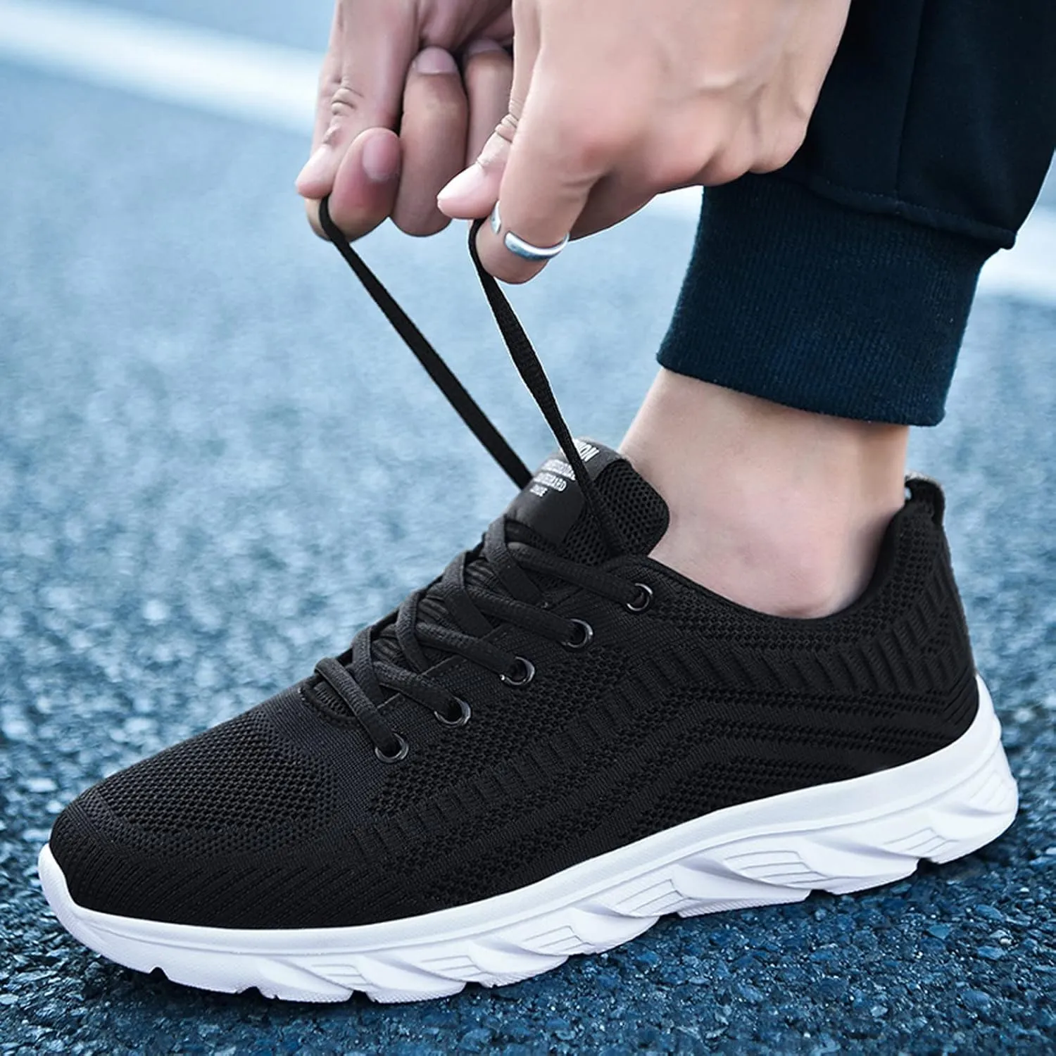 Mens Workout Shoes Running Walking Tennis Shoes for Men Non Slip Light Gym Trainng Shoes Casual Sneaker Comfortable Mesh Athletic Sport Shoes