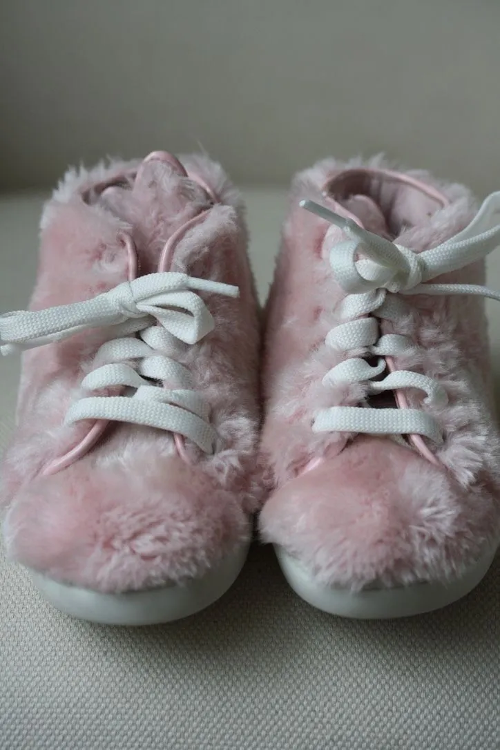 MINNA PARIKKA BABY FAUX FUR HIGH TOP SNEAKERS SHOES EU 21 UK 4/5