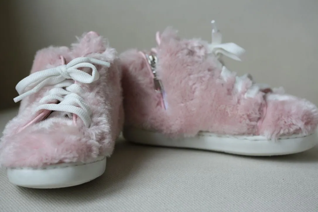 MINNA PARIKKA BABY FAUX FUR HIGH TOP SNEAKERS SHOES EU 21 UK 4/5
