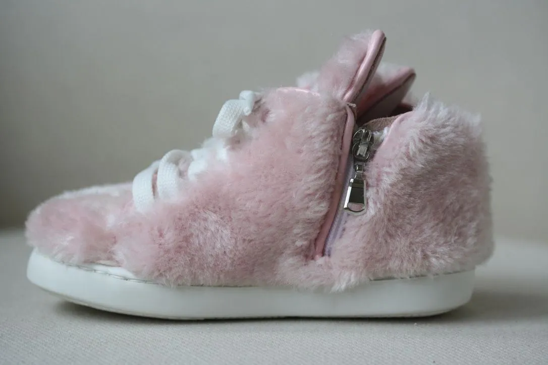 MINNA PARIKKA BABY FAUX FUR HIGH TOP SNEAKERS SHOES EU 21 UK 4/5