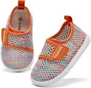 MORENDL Toddler Water Shoes Baby Breathable Mesh Non-Slip Sandals Quick Dry Lightweight Beach Barefoot Shoes