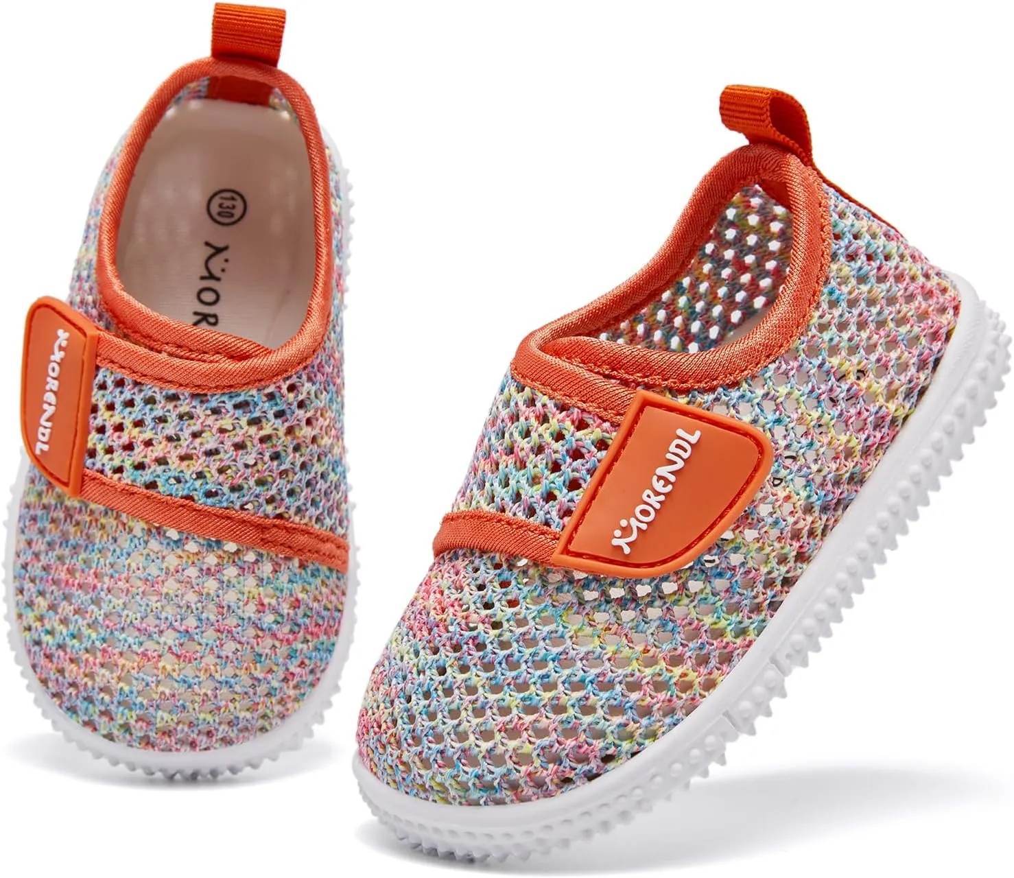 MORENDL Toddler Water Shoes Baby Breathable Mesh Non-Slip Sandals Quick Dry Lightweight Beach Barefoot Shoes