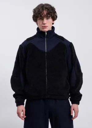 Navy and Black Two-Tone Fleece Jacket