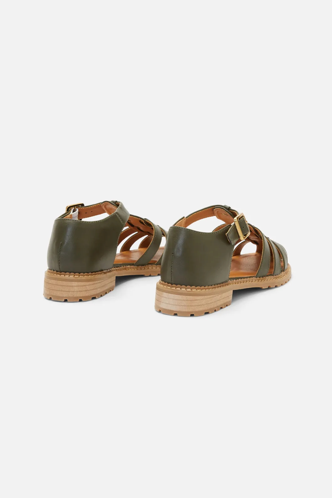 Olive Anemone Sandals