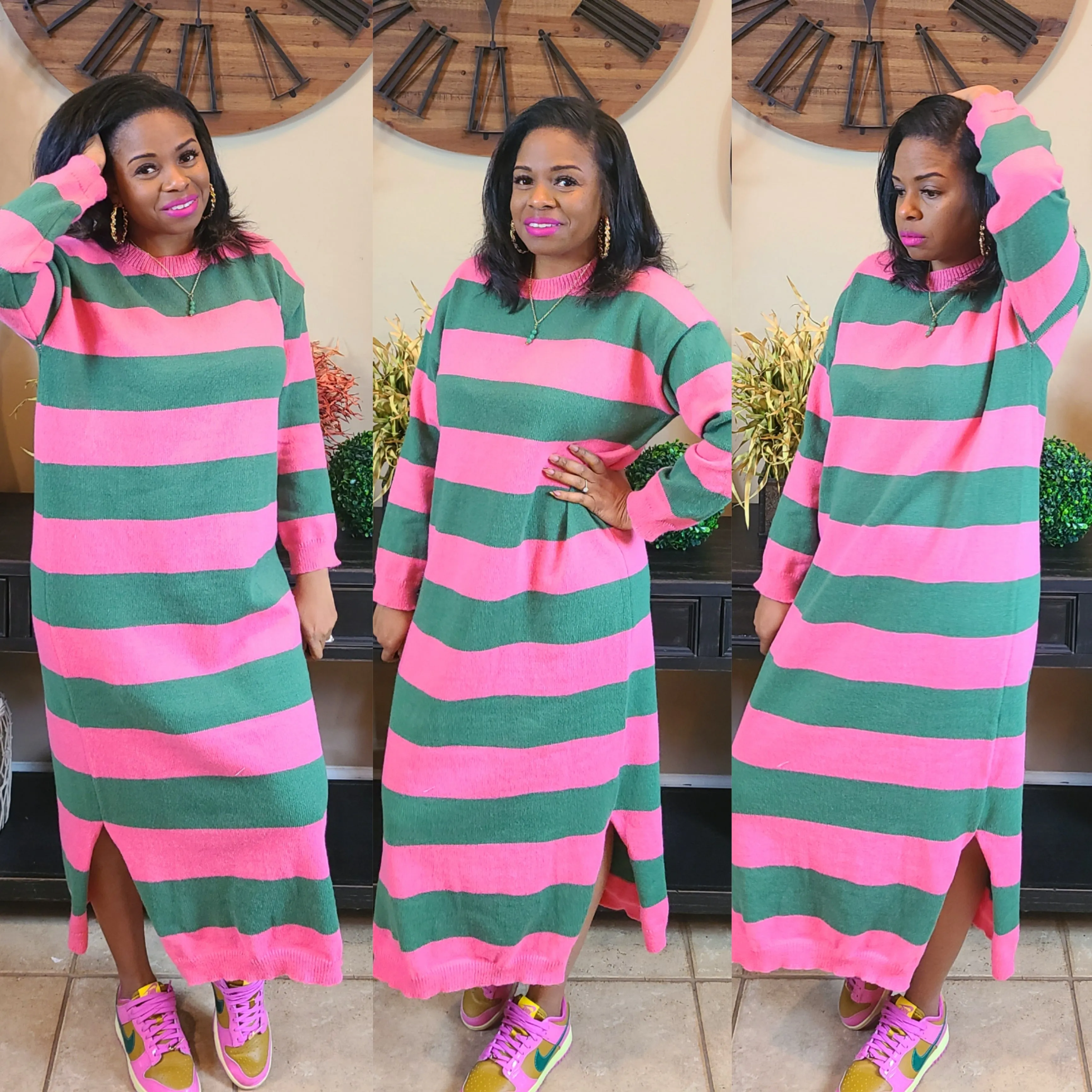 Pretty Posh'd Striped Sweater Dress