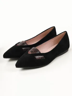Printed Stripe Shoes - Black