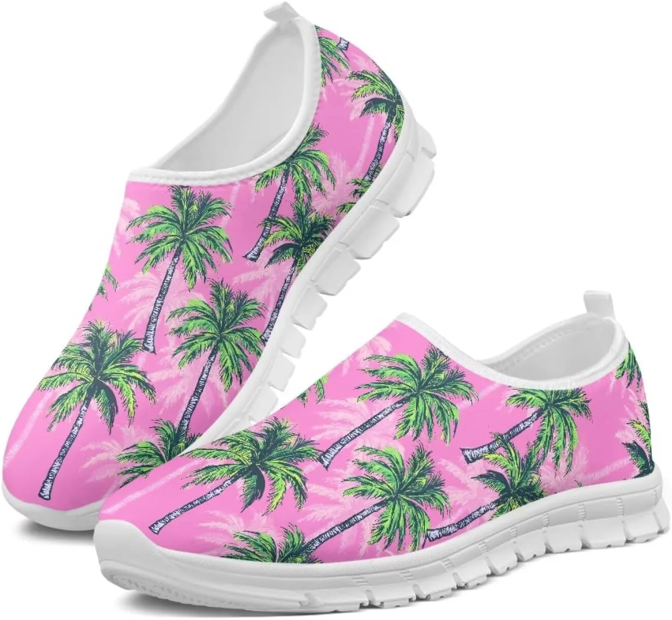 Pxjivorg Women's Art Painted Travel Shoes Shoes Slip On Casual Mesh Loafers Lightweight Comfort Fashion Outdoor Sneaker for Ladies US Size 5.5-11.5