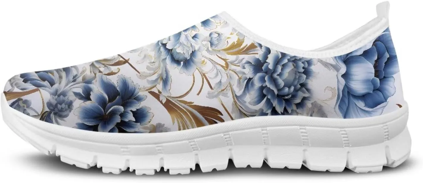 Pxjivorg Women's Art Painted Travel Shoes Shoes Slip On Casual Mesh Loafers Lightweight Comfort Fashion Outdoor Sneaker for Ladies US Size 5.5-11.5