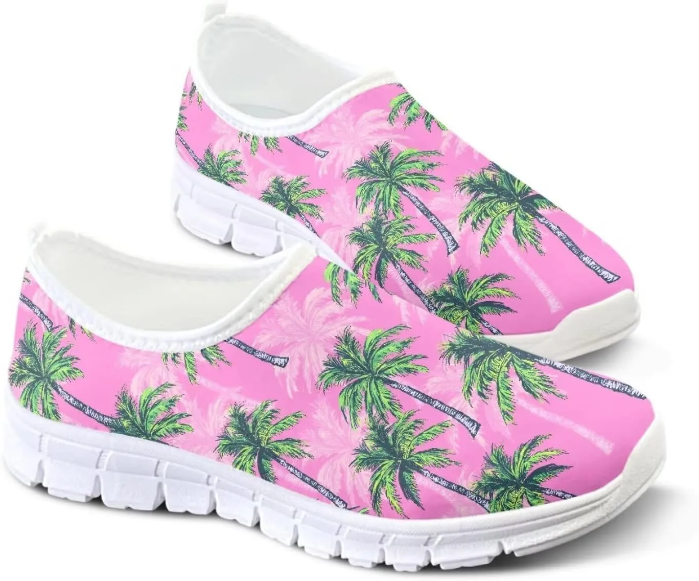 Pxjivorg Women's Art Painted Travel Shoes Shoes Slip On Casual Mesh Loafers Lightweight Comfort Fashion Outdoor Sneaker for Ladies US Size 5.5-11.5