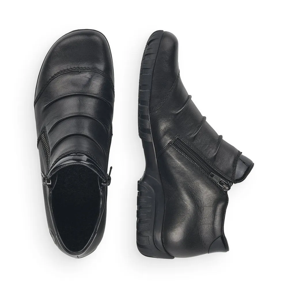 Rieker Ankle Boot BLACK L4671-00 Elastic Gusset and Zip