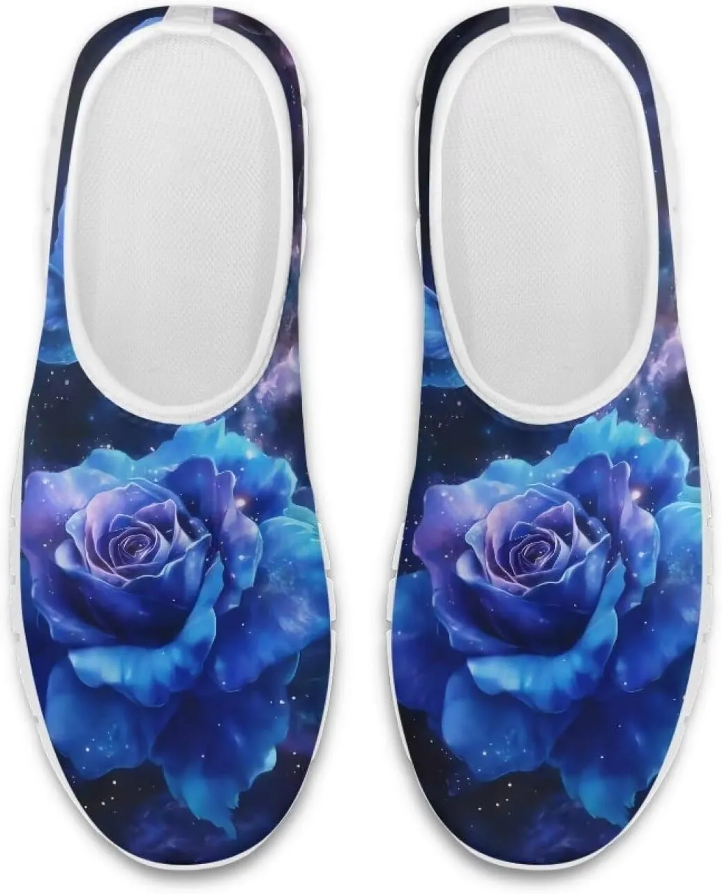 Rose Sneakers for Women Soft Low Top Casual Slip On Sneakers Breathable Non-Slip Athletic Holiday Walking Shoes for Teen Girls US 5.5-11.5