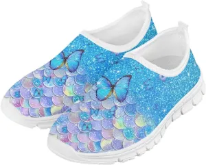 Slip-On Walking Kids Sneakers Casual Loafers Non Slip Shoes Low Top Breathable Mesh Hiking Shoes Boys Girls Black US 11-15