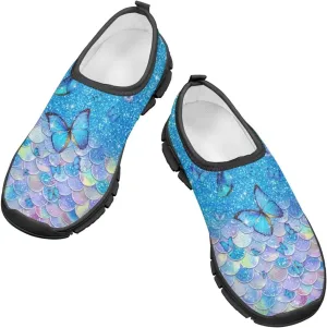Slip On Walking Kids Sneakers Casual Loafers Non Slip Shoes Low Top Breathable Mesh Hiking Shoes Toddlers Black US 11-15