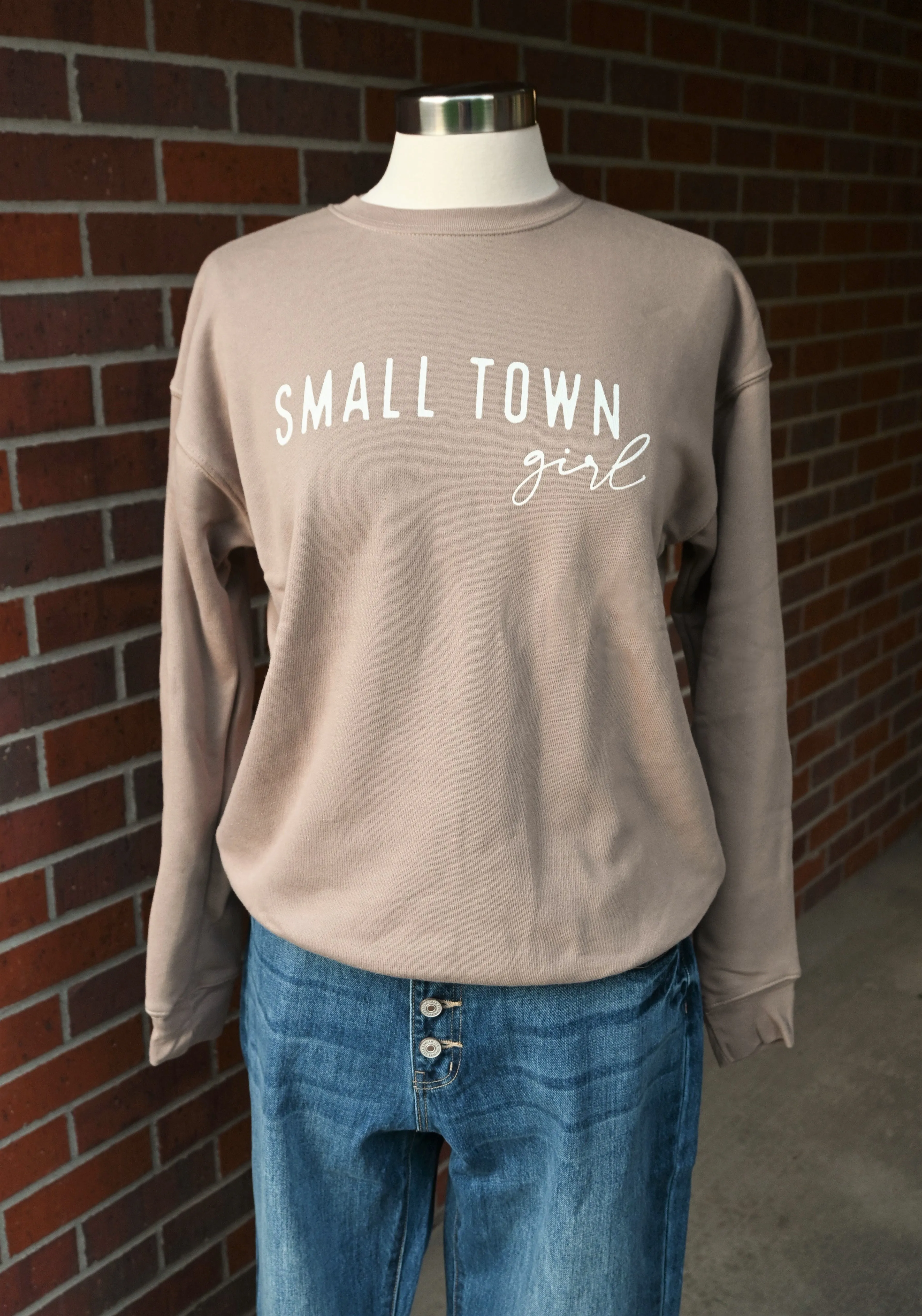 Small Town Girl Tan Sweatshirt