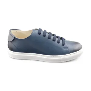 Sneakers blu in pelle