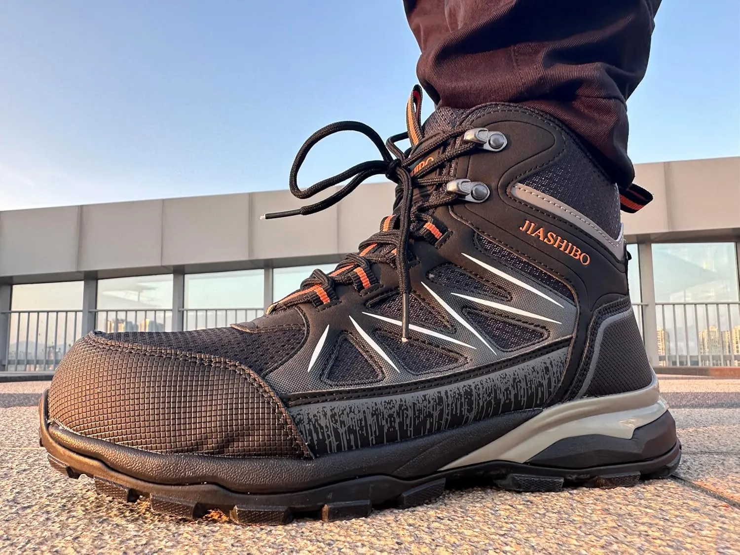 Steel Toe Work Boots for Men Non Slip Puncture Proof Safety Work Shoes for Men with Indestructible Construction Comfortable Perfect for Outdoor Work, Hiking, Construction
