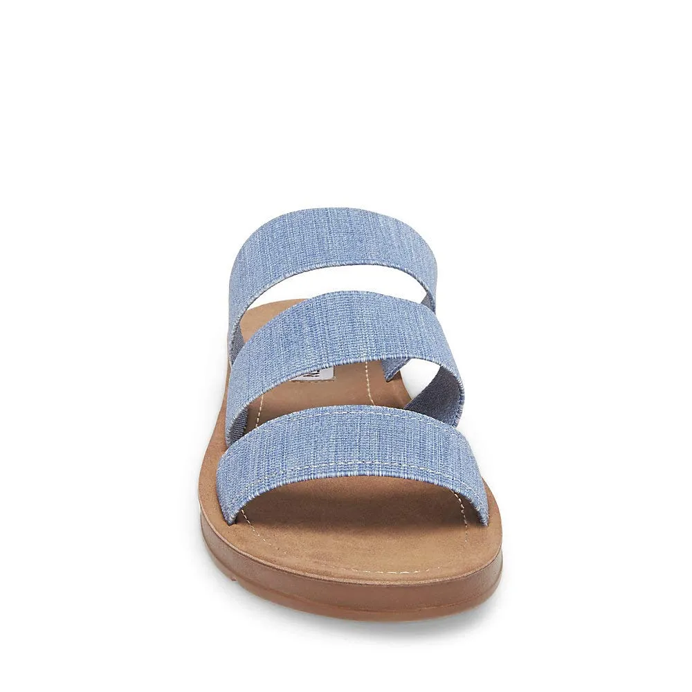 Steve Madden Pascale Sandal Denim Blue Slde Mule Slip On Sandals Flat (7)