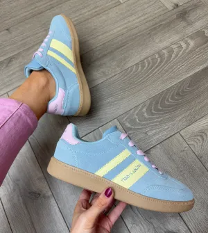 Teddy Smith (SS25) Lace Up Trainer With Gum Soles 120123 - Azul (TS6)