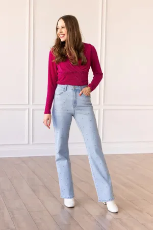 The Amelie Light Wash Straight Leg