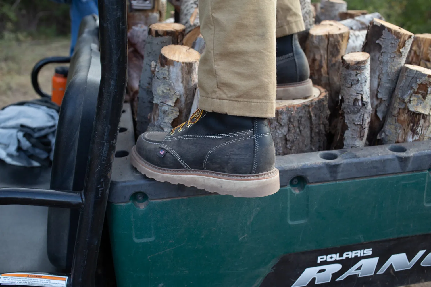 Thorogood Men's American Heritage MAXWear Wedge 6" Steel Toe Work Boot_Black