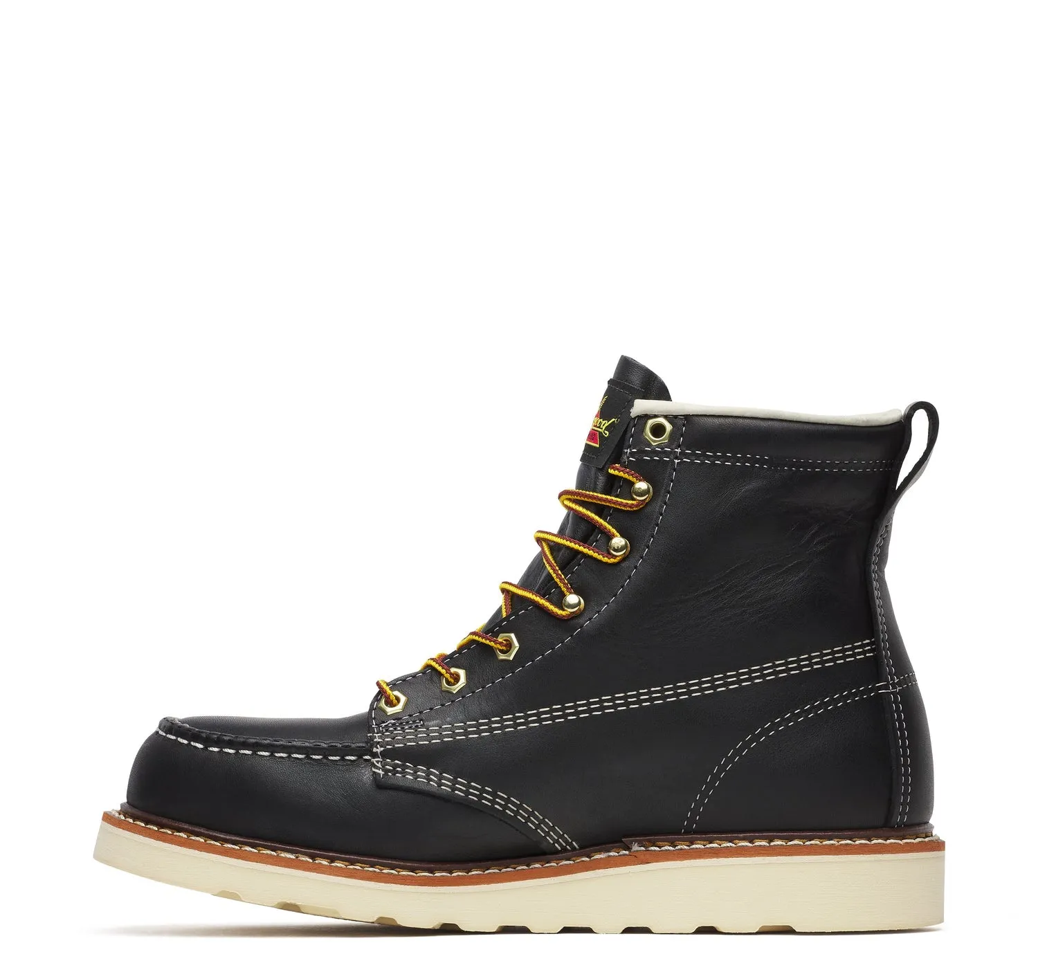 Thorogood Men's American Heritage MAXWear Wedge 6" Steel Toe Work Boot_Black