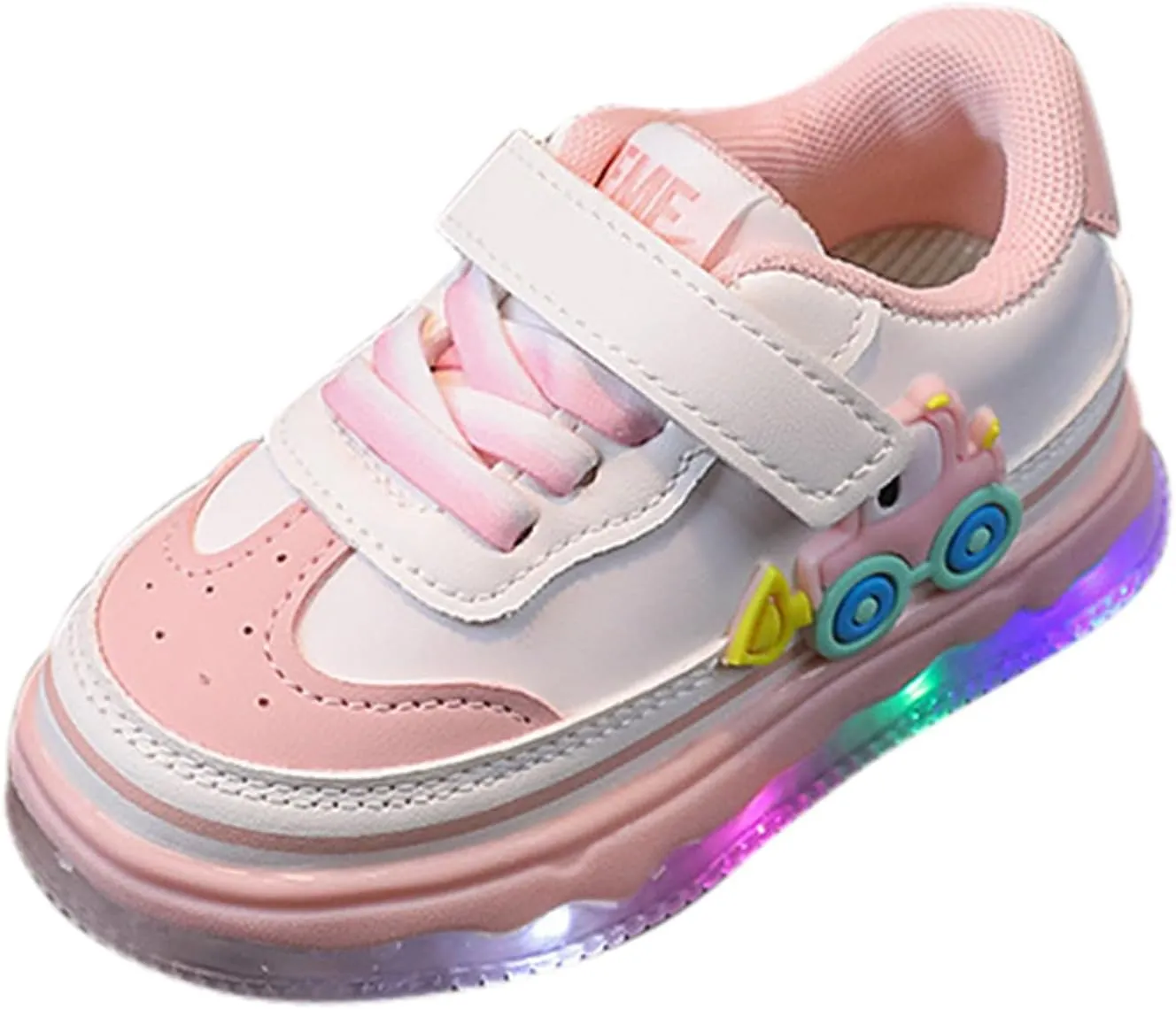 Toddler Infant Kids Light Up Platform Heel Flat Sneakers Flash Running Newborn Baby Sports Athletic Casual Casual Shoes