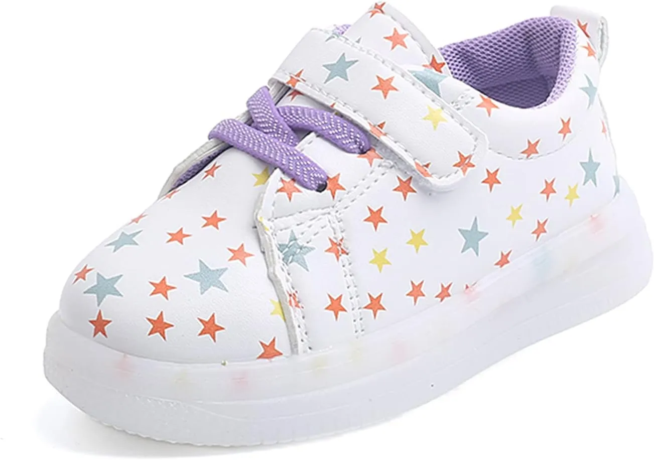 Toddler Light Up Shoes Slip On LED Sports Shoes Casual Shoes Breathable Baby Children Kids Low Top Casual Sneaker