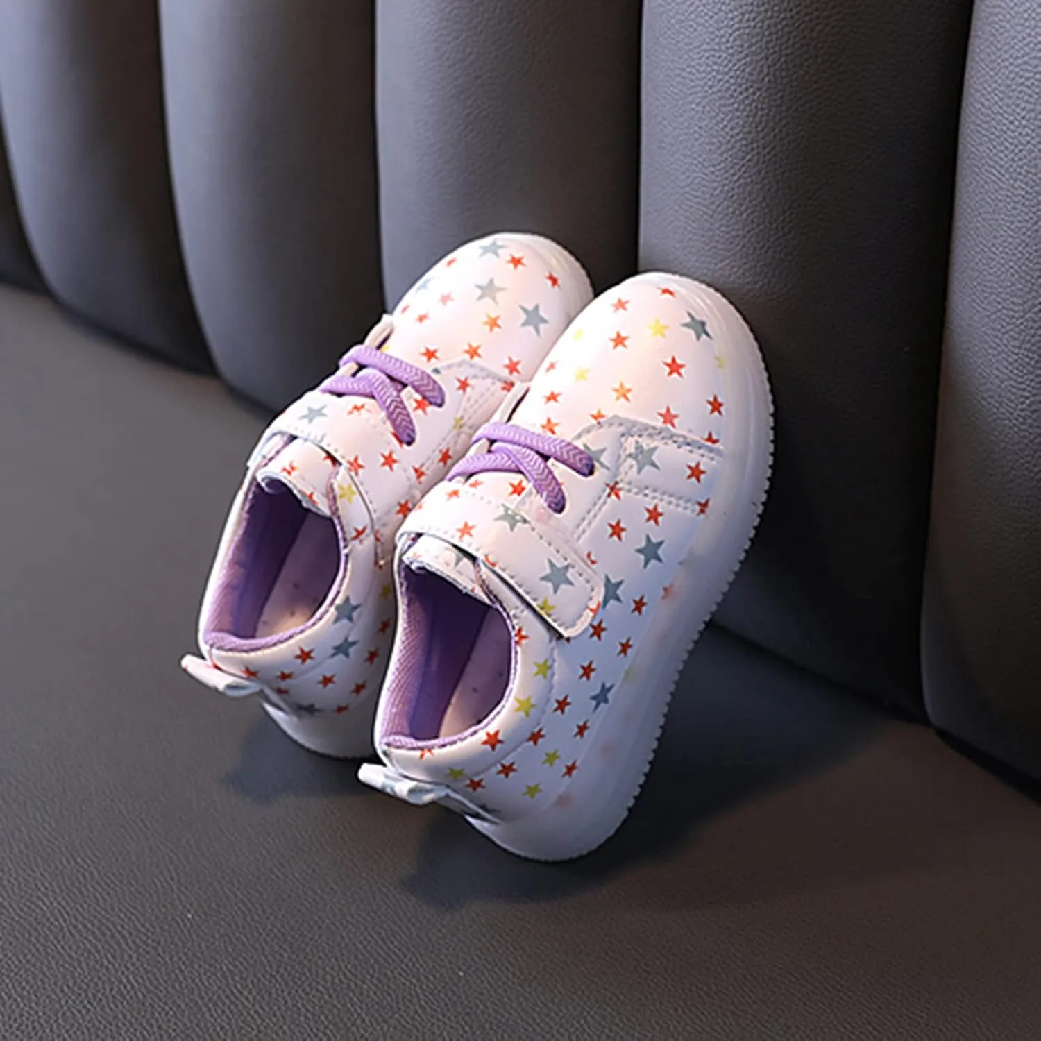Toddler Light Up Shoes Slip On LED Sports Shoes Casual Shoes Breathable Baby Children Kids Low Top Casual Sneaker