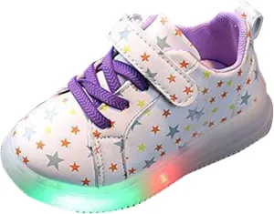 Toddler Light Up Shoes Slip On LED Sports Shoes Casual Shoes Breathable Baby Children Kids Low Top Casual Sneaker